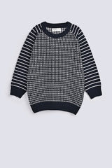 BOYS JACQUARD RAGLAN SLEEVE SWEATER