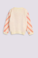 GIRLS JACQUARD SWEATER WITH LUREX