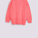 GIRLS REGLAN SLEEVE EMBELLISHED SWEATER