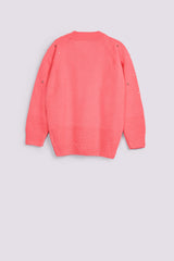 GIRLS REGLAN SLEEVE EMBELLISHED SWEATER