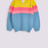 GIRLS LUREX BLOCKED SWEATER