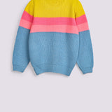 GIRLS LUREX BLOCKED SWEATER