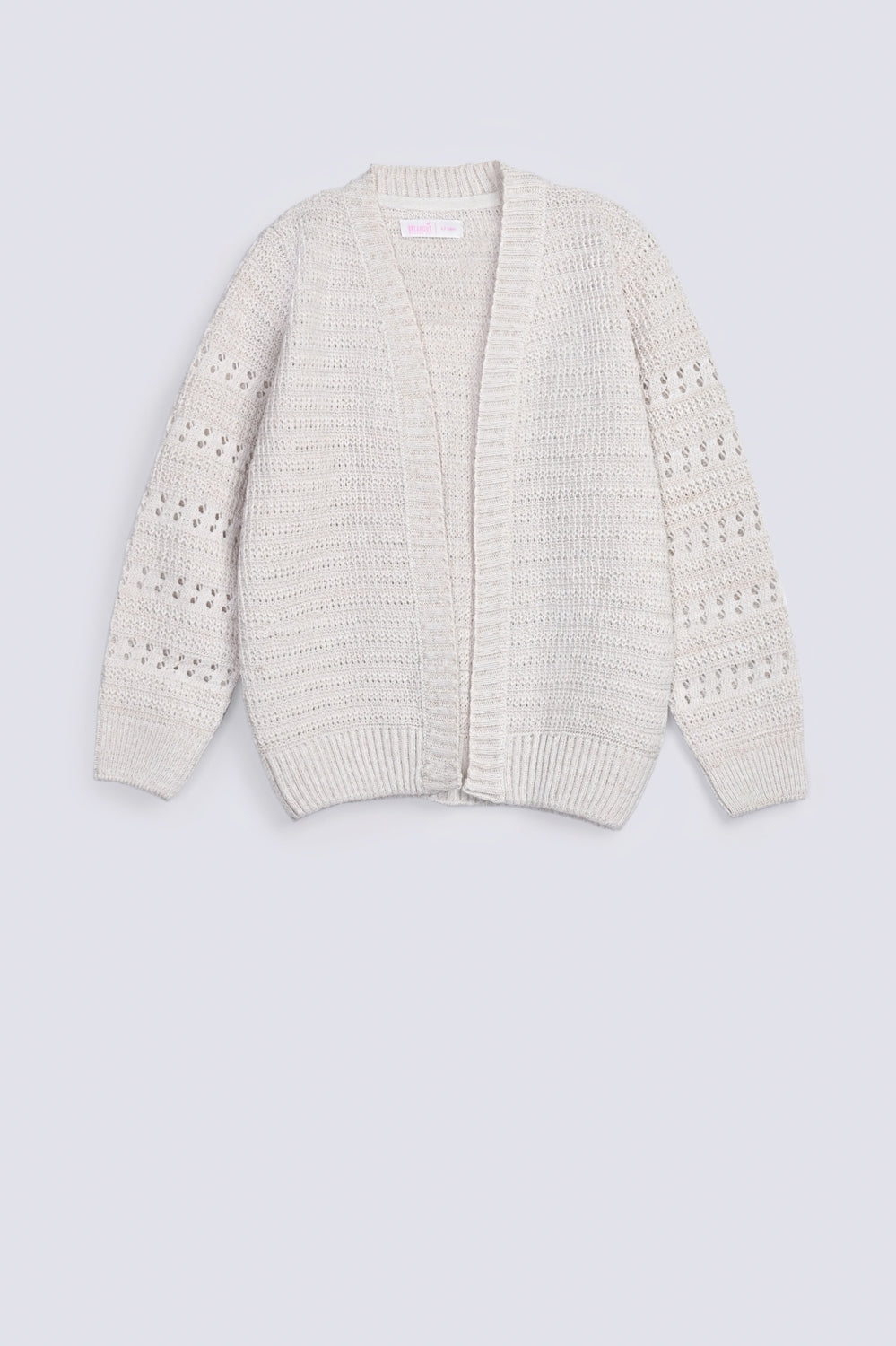 GIRLS LUREX KNITTED CARDIGAN