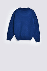 GIRLS DROP SHOULDER PEARLED SWEATER