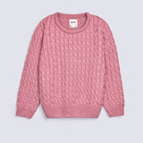 GIRLS CABLE KNIT SWEATER