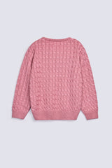 GIRLS CABLE KNIT SWEATER