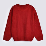 GIRLS DROP SHOULDER BEADED SWEATER