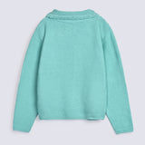 GIRLS EMBROIDERED COLLAR KNIT SWEATER