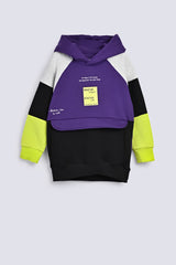 BOYS COLOR BLOCK HOODED TOP