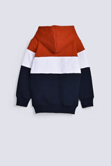 BOYS CABLE JACQUARD HOODED TOP