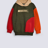 BOYS CONTRAST PANEL HOODED TOP