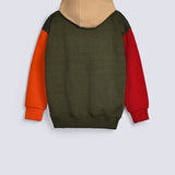 BOYS CONTRAST PANEL HOODED TOP