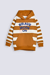 BOYS STRIPER HOODED TOP