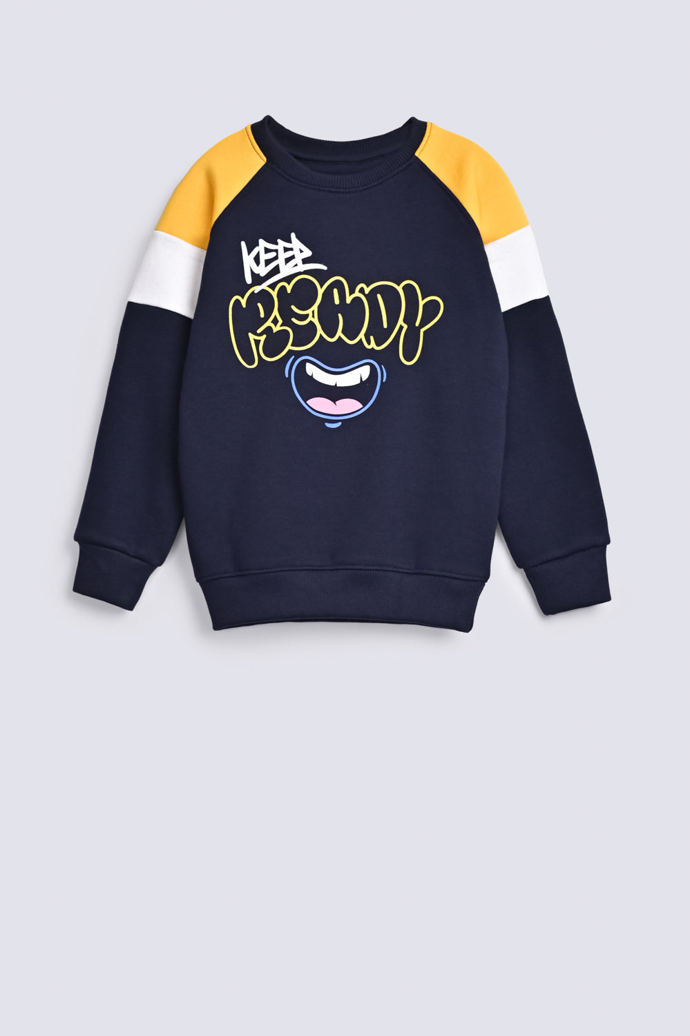 BOYS CONTRAST RAGLAN SLEEVE SWEATSHIRT