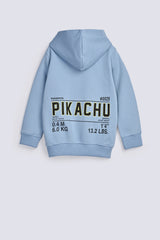 BOYS PIKACHU PRINTED HOODED TOP