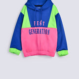 GIRLS COLOR BLOCKING HOODIE