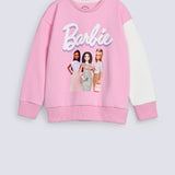 GIRLS DROP SHOULDER BARBIE SWEATSHIRT