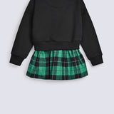 GIRLS DROP SHOULDER FRILLED SWEAT SHIRT