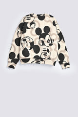 GIRLS CROPPED BOXY FIT MICKEY SWEATSHIRT