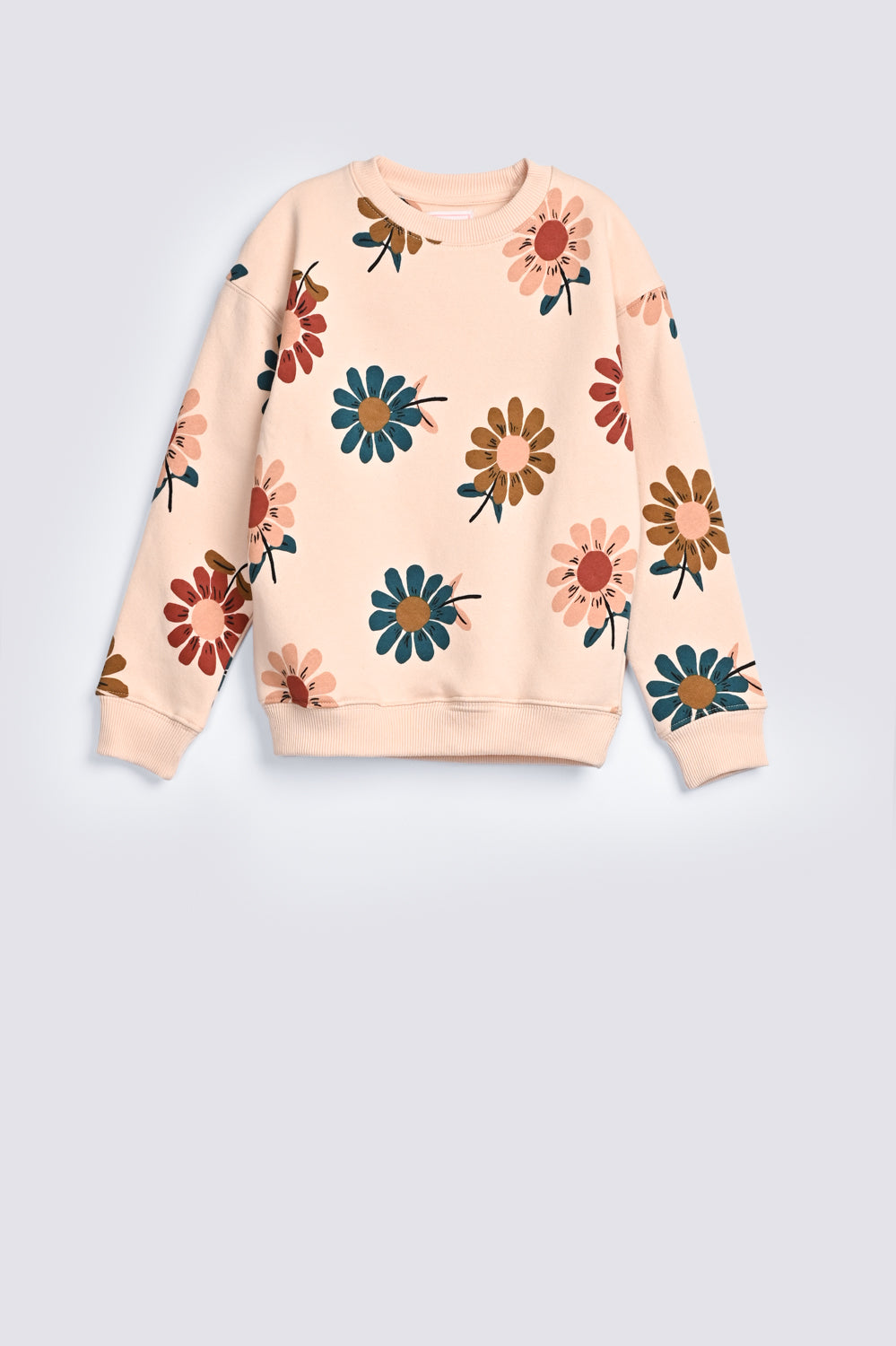 GIRLS DROP SHOULDER PRINTED SWEATSHIRT