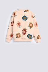 GIRLS DROP SHOULDER PRINTED SWEATSHIRT