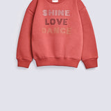 GIRLS DROP SHOULDER EMBELLISHED SWEATSHIRT