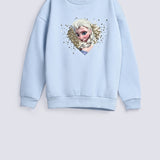 GIRLS DROP SHOULDER EMBELLISHED SWEATSHIRT