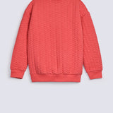 GIRLS TEXTURED DROP SHOULDER SWEATSHIRT