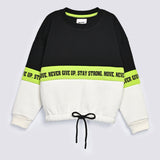 GIRLS COLOR BLOCK BOXY FIT SWEATSHIRT