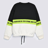 GIRLS COLOR BLOCK BOXY FIT SWEATSHIRT