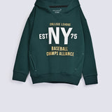 BOYS DROP SHOULDER NY HOODED TOP