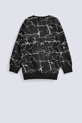 BOYS POCKET DETAIL PRINTED SWEAT SHIRT