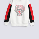 BOYS DROP SHOULDER CONTRAST SLEEVE SWEATSHIRT