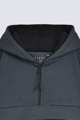 BOYS HALF ZIP HOODED TOP