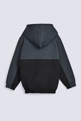 BOYS HALF ZIP HOODED TOP