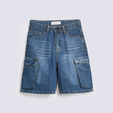 BOYS DENIM CARGO SHORTS