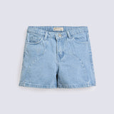 GIRLS PANELED DENIM SHORTS