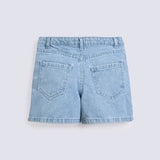GIRLS PANELED DENIM SHORTS