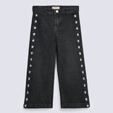 GIRLS EMBROIDERED FLARE FIT DENIM