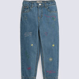 GIRLS EMBROIDERED LOOSE DENIM