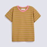 GIRLS SPECIAL KNIT STRIPER T SHIRT