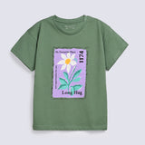 GIRLS DROP SHOULDER PRINTED T SHIRT