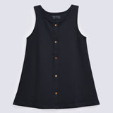 GIRLS BUTTON PLACKET A LINE DRESS