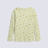 GIRLS PRINTED RIBBED TEE