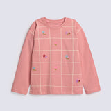 GIRLS DROP SHOULDER PRINTED T-SHIRT