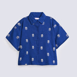 GIRLS FLOWY CRINKLE TOP