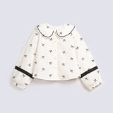 GIRLS BOW PRINTED TOP