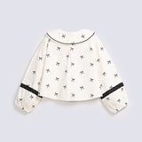 GIRLS BOW PRINTED TOP