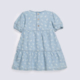 GIRLS PRINTED DENIM DRESS