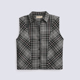 GIRLS PLAID CHECK SLEEVELESS TOP